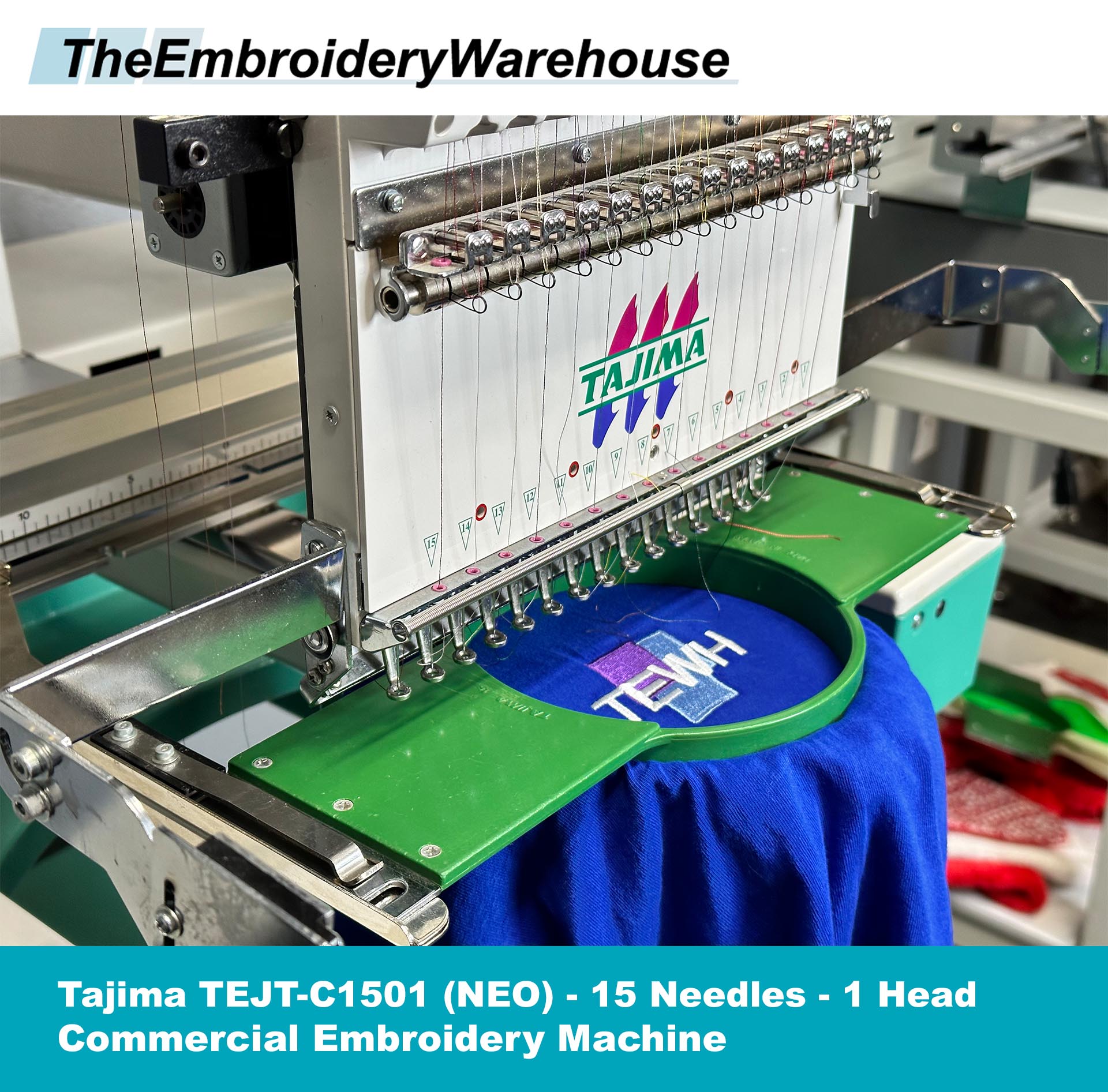 USED Tajima TEJTC1501NEO 15 Needles 1 Head Commercial